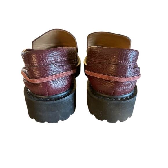 Dries Van Noten Burgundy Leather Chunky Loafers – Women’s Size 36 (EU) - Picture 5 of 8